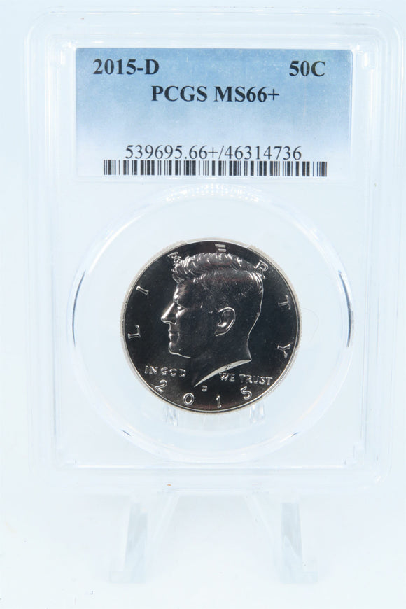 2015-D PCGS MS66+ Kennedy Half Dollar Business Strike 50C