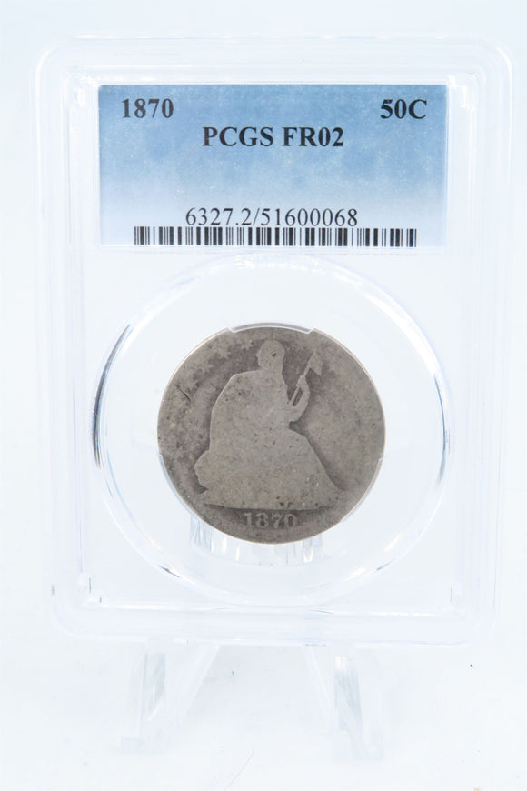 1870-P PCGS FR02 Liberty Seated Half Dollar Business Strike 50C
