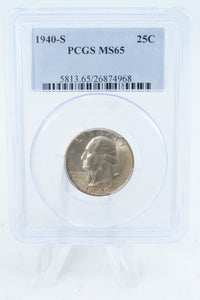 1940-S PCGS MS65 Washington Quarter Business Strike 25C