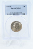 1940-S PCGS MS65 Washington Quarter Business Strike 25C