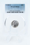 1949-S PCGS MS66 Roosevelt Dime Business Strike 10C