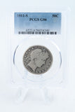 1911-S PCGS G06 Barber Half Dollar Business Strike 50C