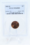 2002-D PCGS MS68RD Lincoln Memorial Cent Business Strike 1C