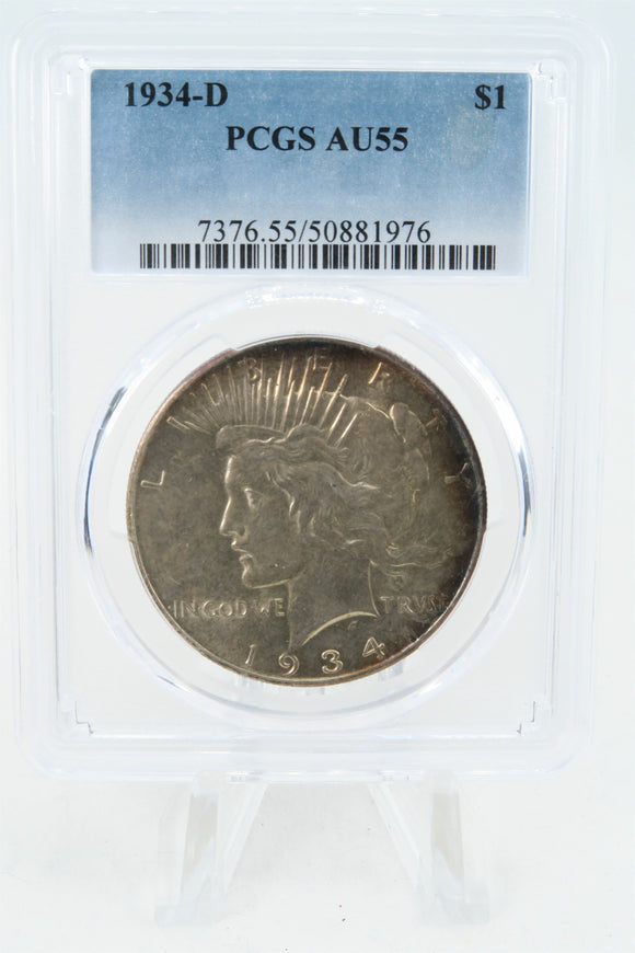 1934-D PCGS AU55 Peace Dollar Business Strike