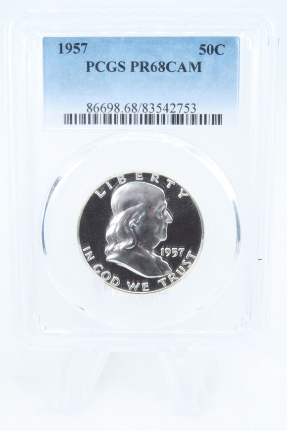 1957-P PCGS PR68CAM Franklin Half Dollar Proof 50C