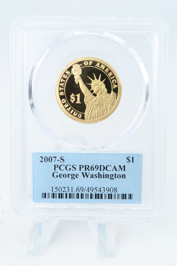 2007-S PCGS PR69DCAM Washington Presidential Dollar Proof