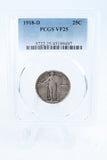 1918-D PCGS VF25 Standling Liberty Quarter Business Strike 25C