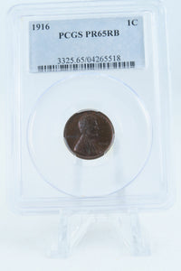 1916-P PCGS PR65RB Lincoln Wheat Cent Proof 1C