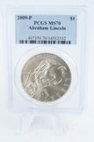 2009-P PCGS MS70 Abraham Lincoln Silver Modern Commemorative Dollar