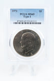 1972-P PCGS MS65 Type 1 Eisenhower Ike Dollar Business Strike