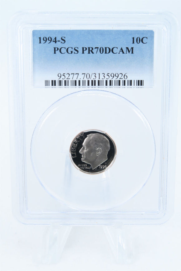 1994-S PCGS PR70DCAM Roosevelt Dime Proof 10C