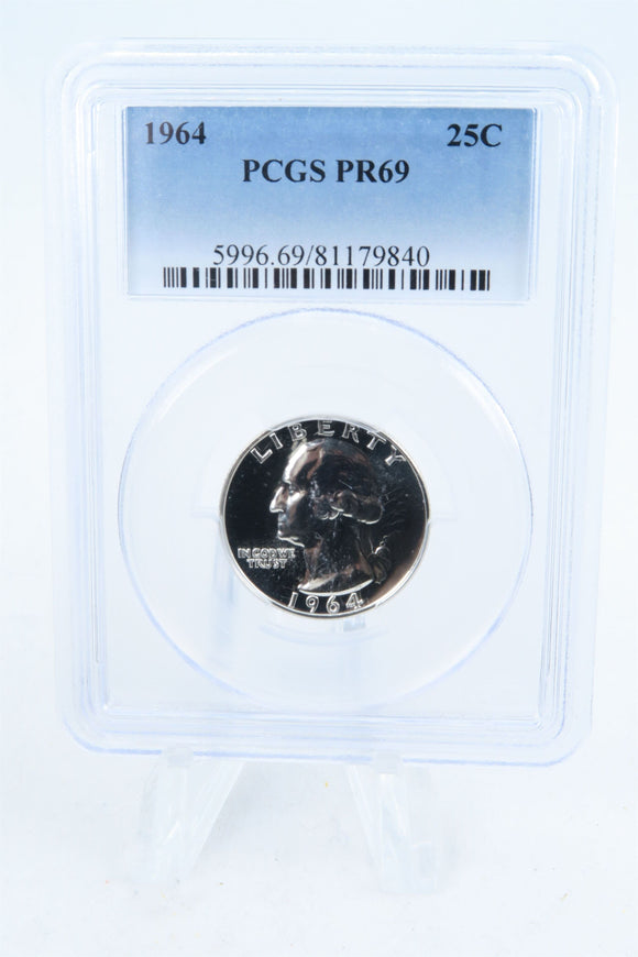 1964-P PCGS PR69 Washington Quarter Proof 25C