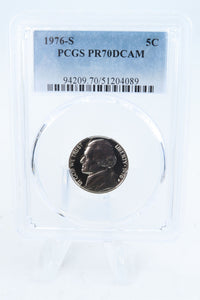 1976-S PCGS PR70DCAM Jefferson Nickel Proof 5C