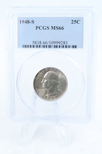1948-S PCGS MS66 Washington Quarter Business Strike 25C