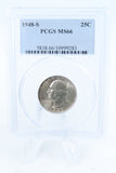 1948-S PCGS MS66 Washington Quarter Business Strike 25C