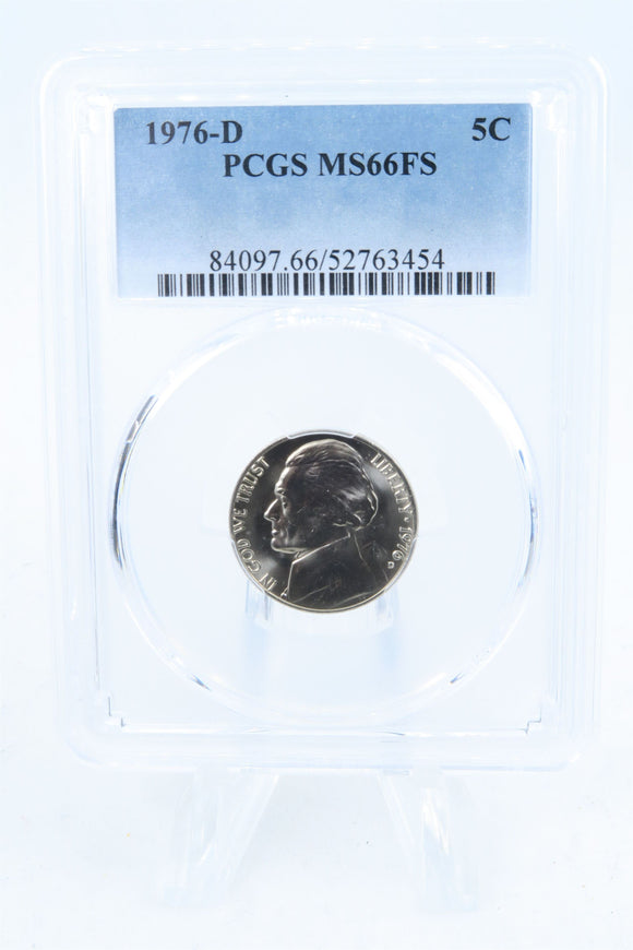 1976-D PCGS MS66FS Jefferson Nickel Full Steps Business Strike 5C