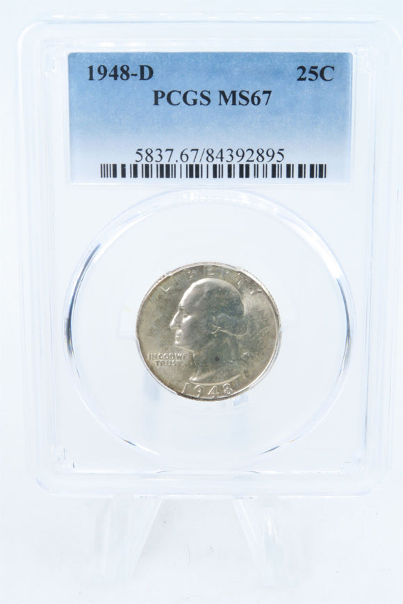1948-D PCGS MS67 Washington Quarter Business Strike 25C
