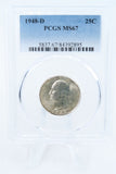 1948-D PCGS MS67 Washington Quarter Business Strike 25C