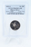 2003-S PCGS PR69DCAM Silver Illinois State Quarter Proof 25C