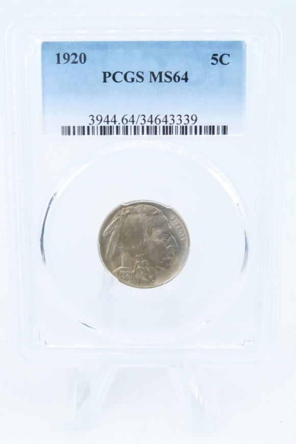 1920-P PCGS MS64 Buffalo Nickel Business Strike 5C
