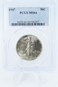 1947-P PCGS MS64 Walking Liberty Half Dollar Business Strike 50C