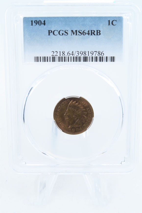 1904-P PCGS MS64RB Indian Cent Business Strike 1C