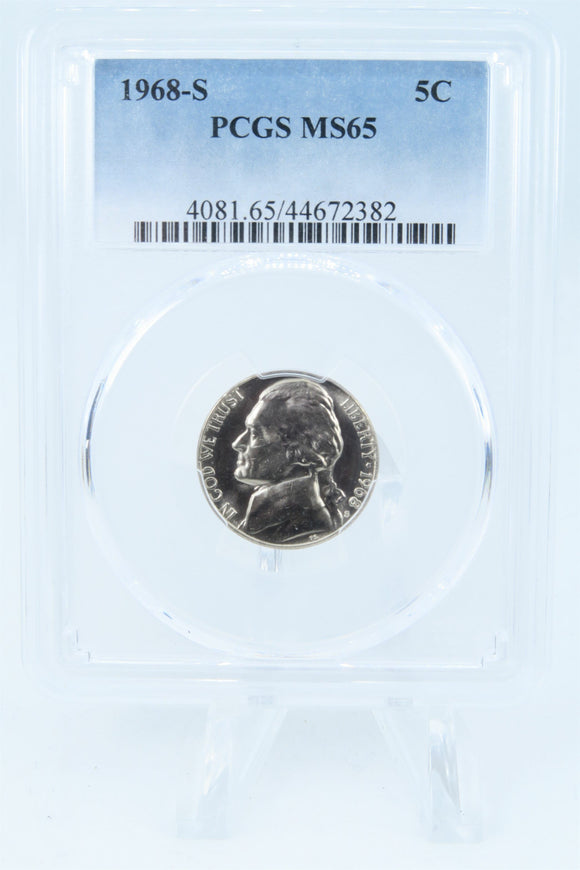 1968-S PCGS MS65 Jefferson Nickel Business Strike 5C