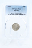 1916-P PCGS AU55 Barber Dime Business Strike 10C