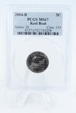 2004-D PCGS MS67 Keel Boat Jefferson Nickel Business Strike 5C