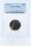 1977-D PCGS MS66 Washington Quarter Business Strike 25C