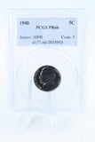 1940-P PCGS PR66 Reverse Of 1940 Jefferson Nickel Proof 5C