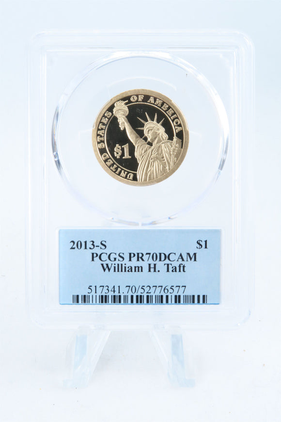 2013-S PCGS PR70DCAM William Howard Taft Presidential Dollar Proof
