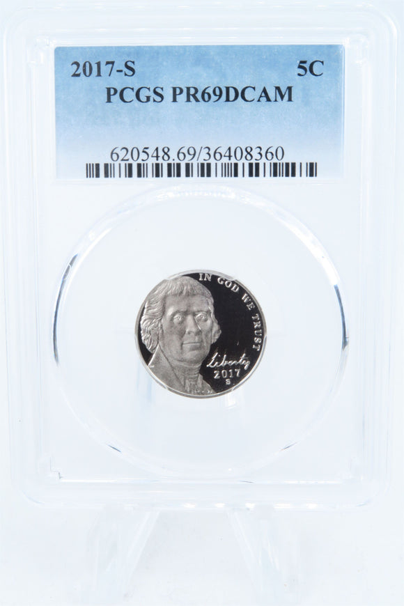 2017-S PCGS PR69DCAM Jefferson Nickel Proof 5C