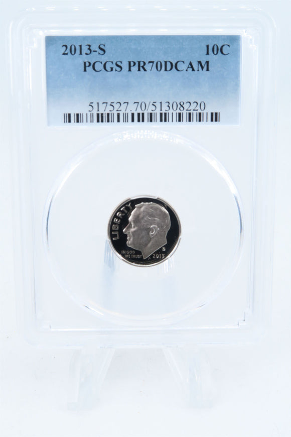 2013-S PCGS PR70DCAM Roosevelt Dime Proof 10C