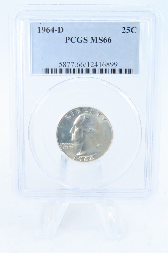 1964-D PCGS MS66 Washington Quarter Business Strike 25C