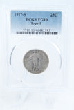 1917-S PCGS VG10 Type 1 Standling Liberty Quarter Business Strike 25C