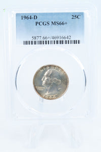 1964-D PCGS MS66+ Washington Quarter Business Strike 25C