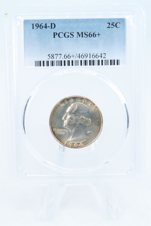 1964-D PCGS MS66+ Washington Quarter Business Strike 25C