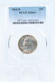 1964-D PCGS MS66+ Washington Quarter Business Strike 25C