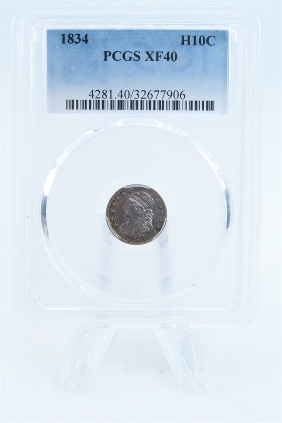 1834-P PCGS XF40 Capped Bust Half Dime Business Strike