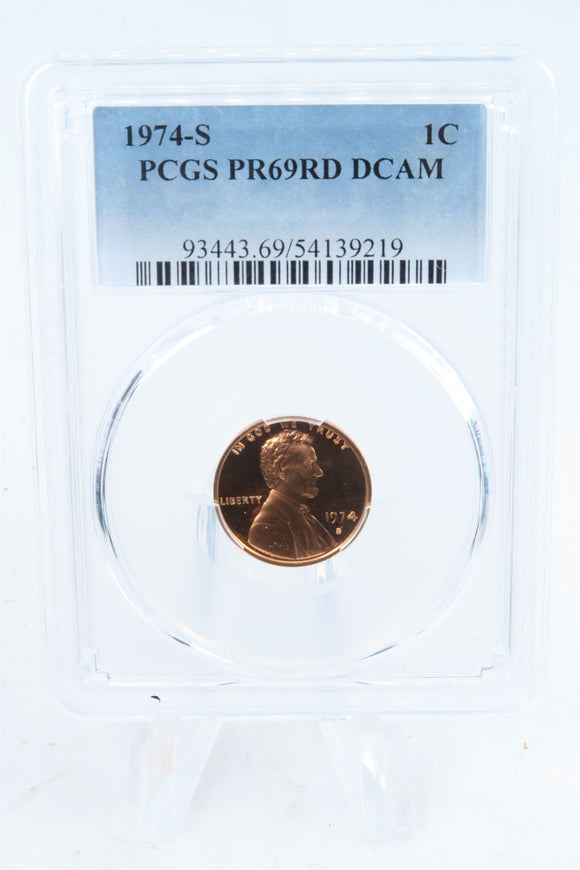 1974-S PCGS PR69DCAM Lincoln Memorial Cent Proof 1C