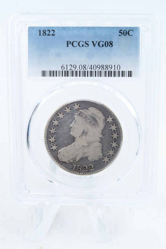 1822-P PCGS VG08 Capped Bust Half Dollar Business Strike 50C