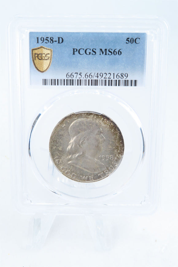1958-D PCGS MS66 Franklin Half Dollar Business Strike 50C