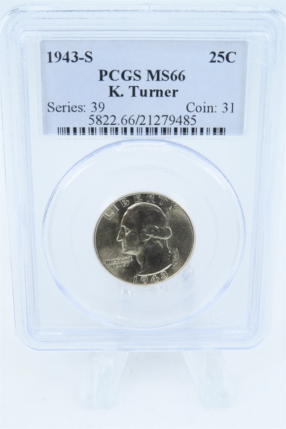 1943-S PCGS MS66 Washington Quarter Business Strike 25C