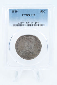 1819-P PCGS F12 Capped Bust Half Dollar Business Strike 50C