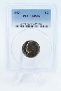 1963-P PCGS MS66 Jefferson Nickel Business Strike 5C