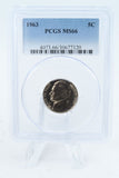 1963-P PCGS MS66 Jefferson Nickel Business Strike 5C