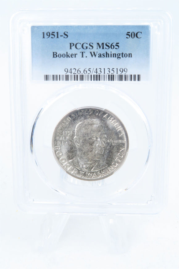 1951-S PCGS MS65 Booker T. Washington Classic Commemorative Half Dollar 50C