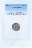 1872-P PCGS MS63 Three (3) Cent Nickel Business Strike 3CN