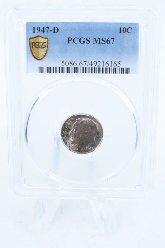 1947-D PCGS MS67 Roosevelt Dime Business Strike 10C